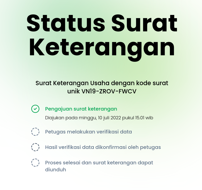 tentukan surat online